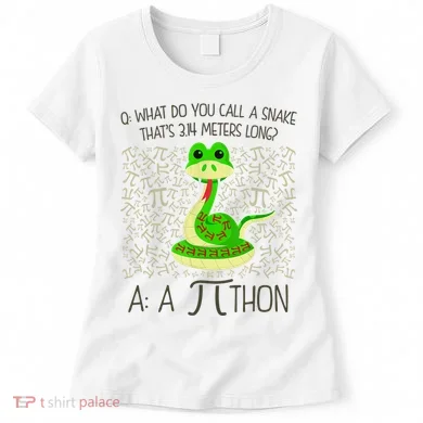 Funny Python Snake Pi Day Women's T-Shirt