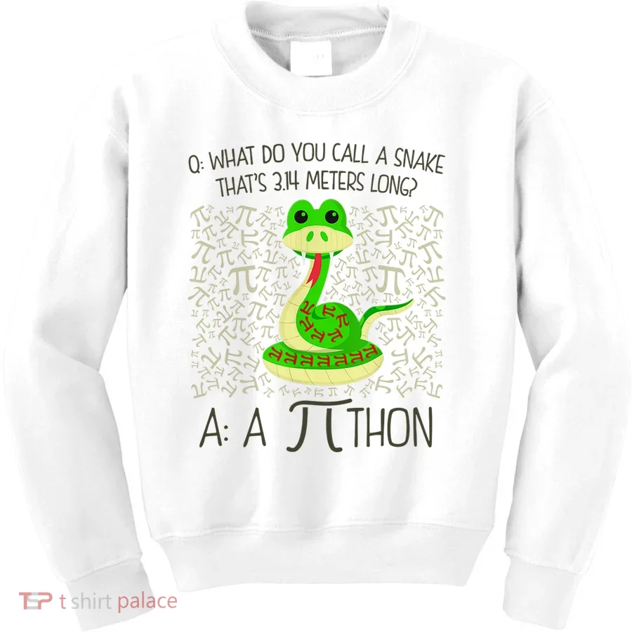 Funny Python Snake Pi Day Kids Sweatshirt