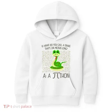 Funny Python Snake Pi Day Kids Hoodie