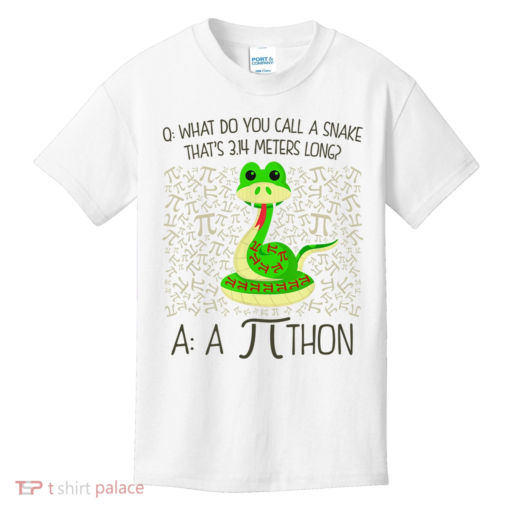 Funny Python Snake Pi Day Kids T-Shirt