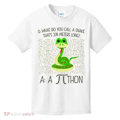 Funny Python Snake Pi Day Kids T-Shirt