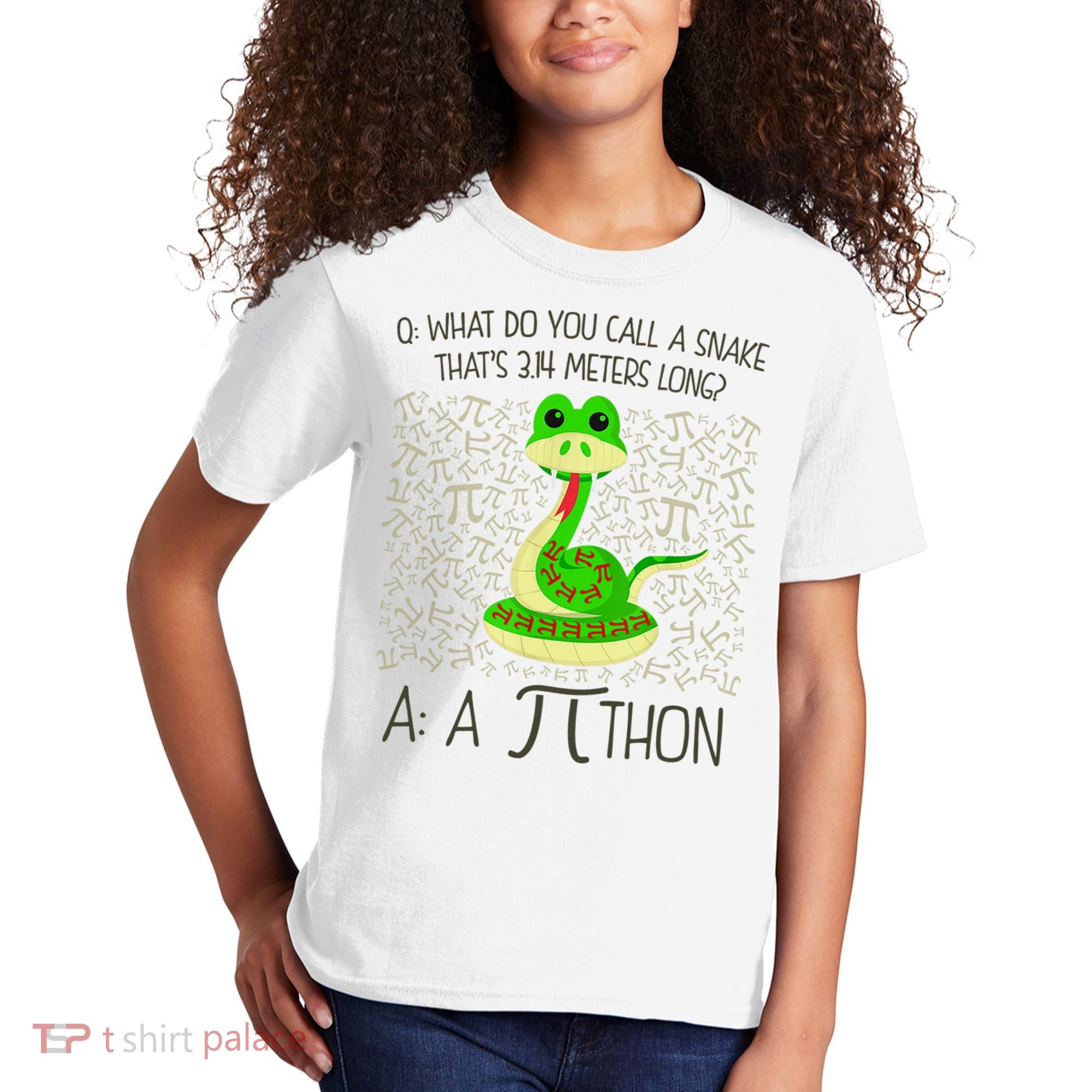 Funny Python Snake Pi Day Kids T-Shirt