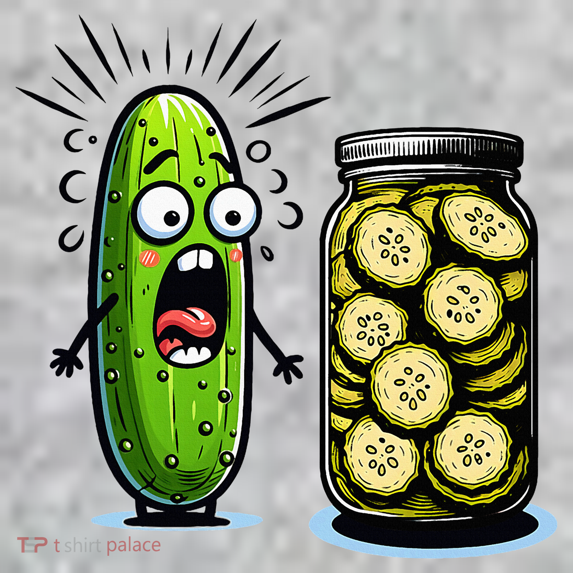 Funny Pickle Surprise A Cucumber And A Jar Of Sliced Pickles Long Sleeve Shirt