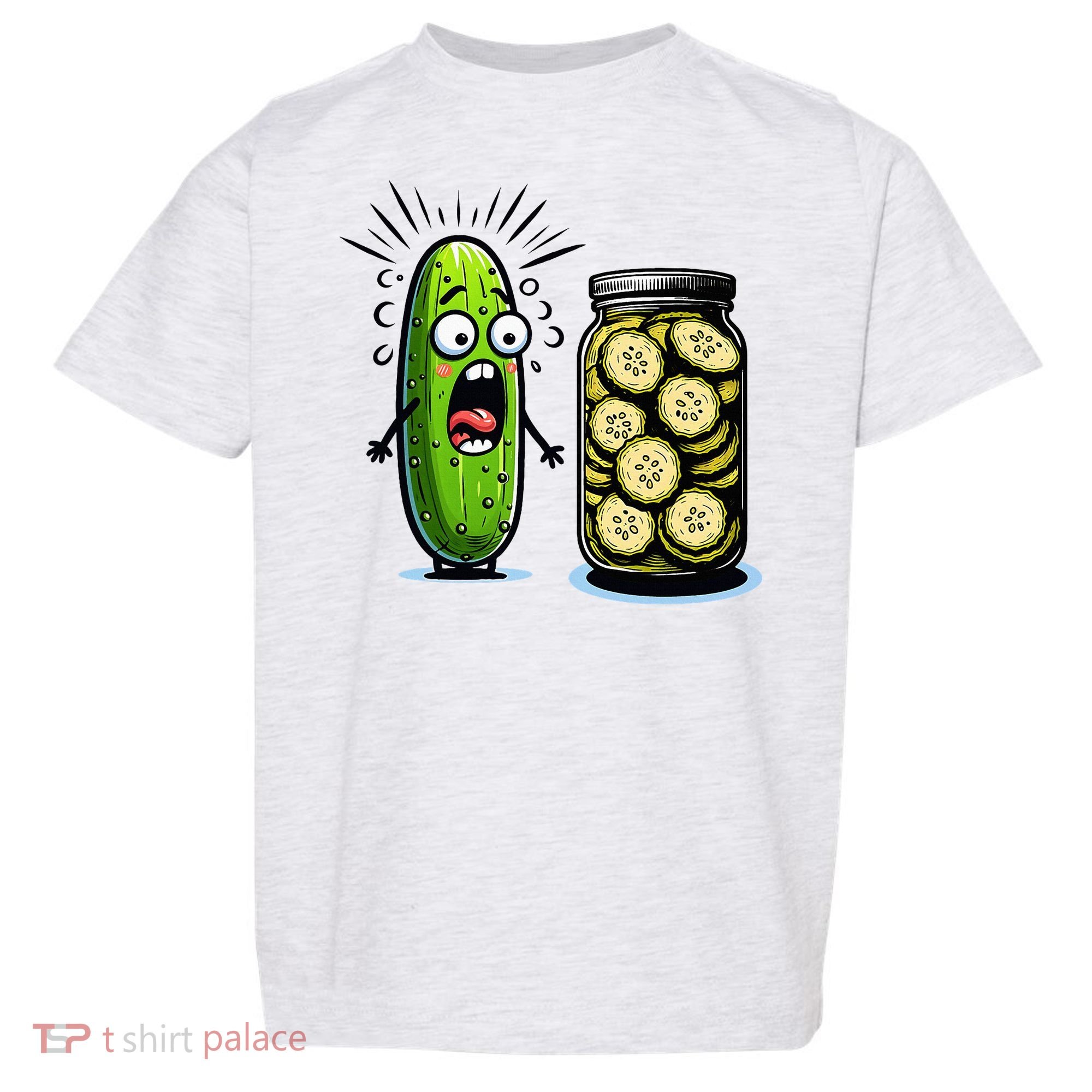 Funny Pickle Surprise A Cucumber And A Jar Of Sliced Pickles Toddler T-Shirt