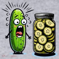 Funny Pickle Surprise A Cucumber And A Jar Of Sliced Pickles Women's Sweatshirt thumb 2