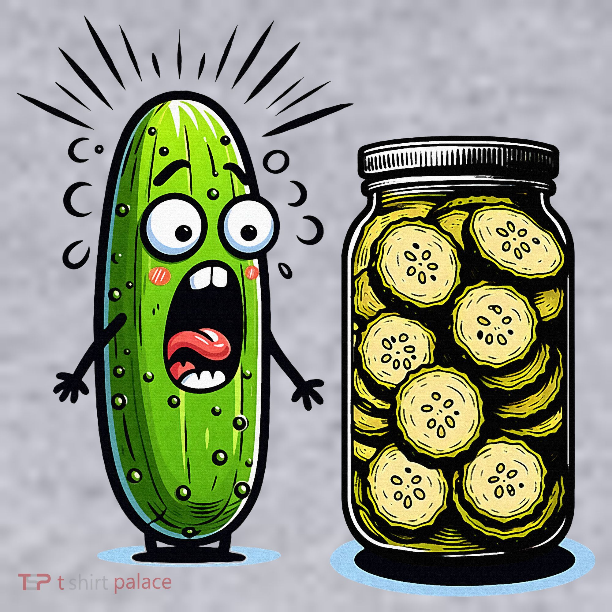 Funny Pickle Surprise A Cucumber And A Jar Of Sliced Pickles Women's Sweatshirt