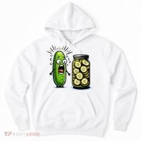 Funny Pickle Surprise A Cucumber And A Jar Of Sliced Pickles Hoodie thumb 0