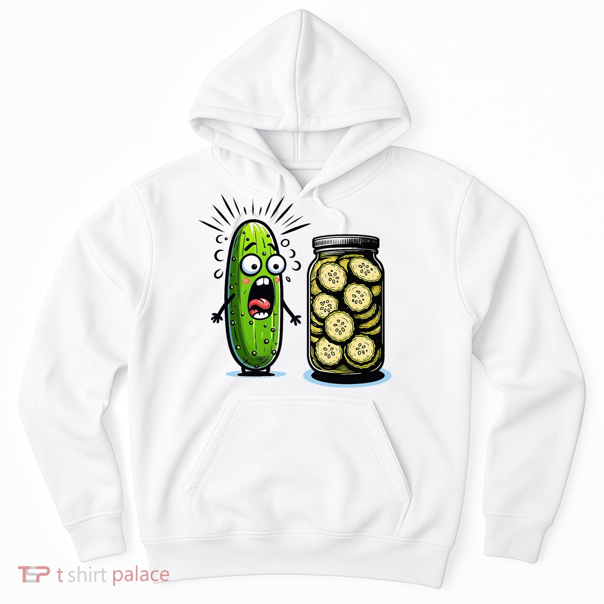 Funny Pickle Surprise A Cucumber And A Jar Of Sliced Pickles Hoodie