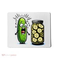 Funny Pickle Surprise A Cucumber And A Jar Of Sliced Pickles Mousepad thumb 0