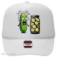 Funny Pickle Surprise A Cucumber And A Jar Of Sliced Pickles Hat thumb 0