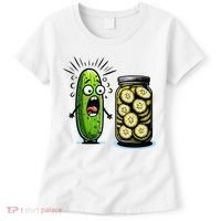 Funny Pickle Surprise A Cucumber And A Jar Of Sliced Pickles Women's T-Shirt thumb 0