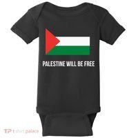 Free Palestine Strong Baby Bodysuit thumb 0