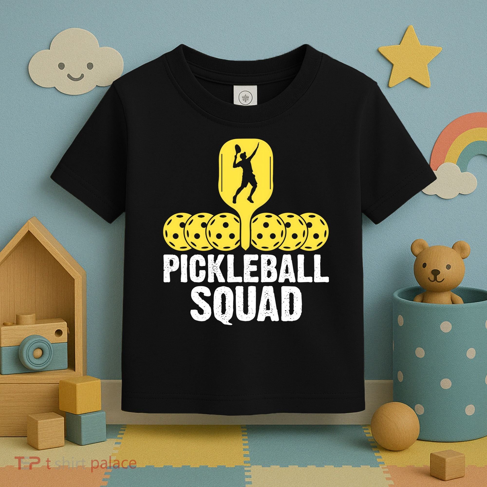 Funny Pickleball Squad Sport Gift Pickleball Player Toddler T-Shirt