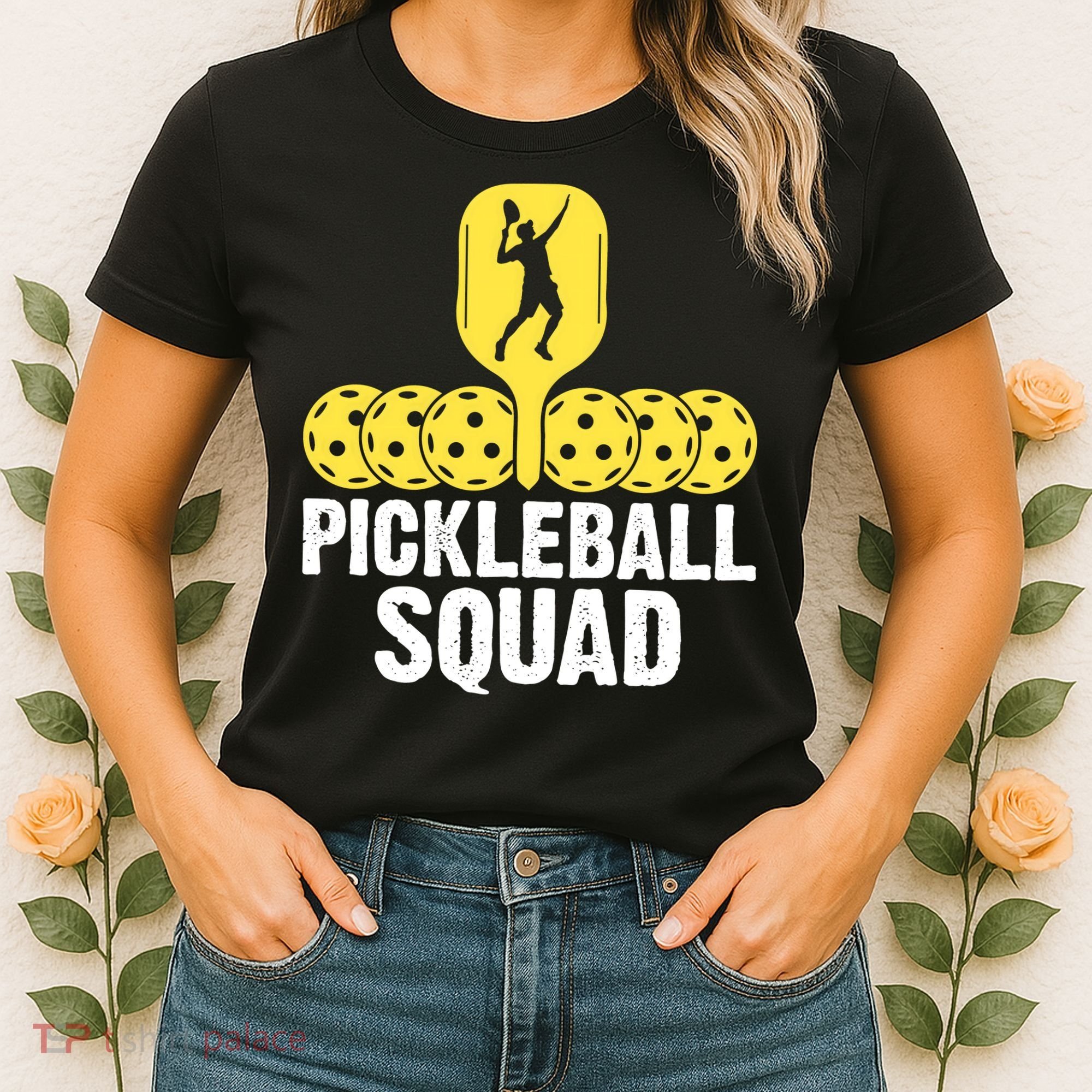 Funny Pickleball Squad Sport Gift Pickleball Player Women's T-Shirt