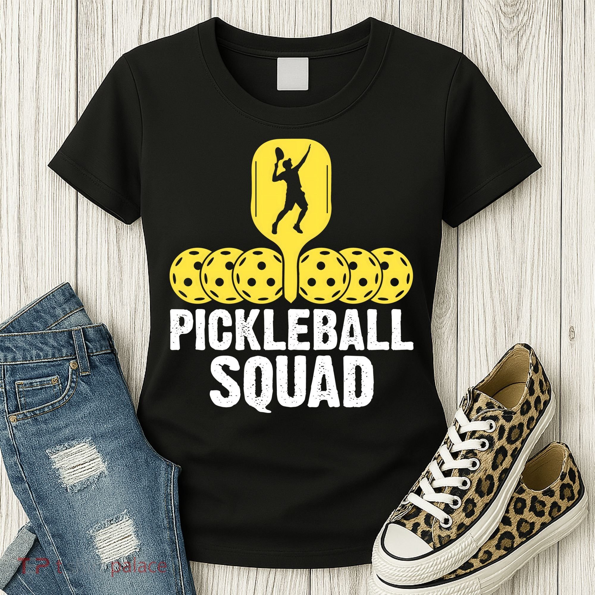 Funny Pickleball Squad Sport Gift Pickleball Player Women's T-Shirt