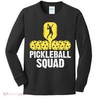 Funny Pickleball Squad Sport Gift Pickleball Player Kids Long Sleeve Shirt thumb 0