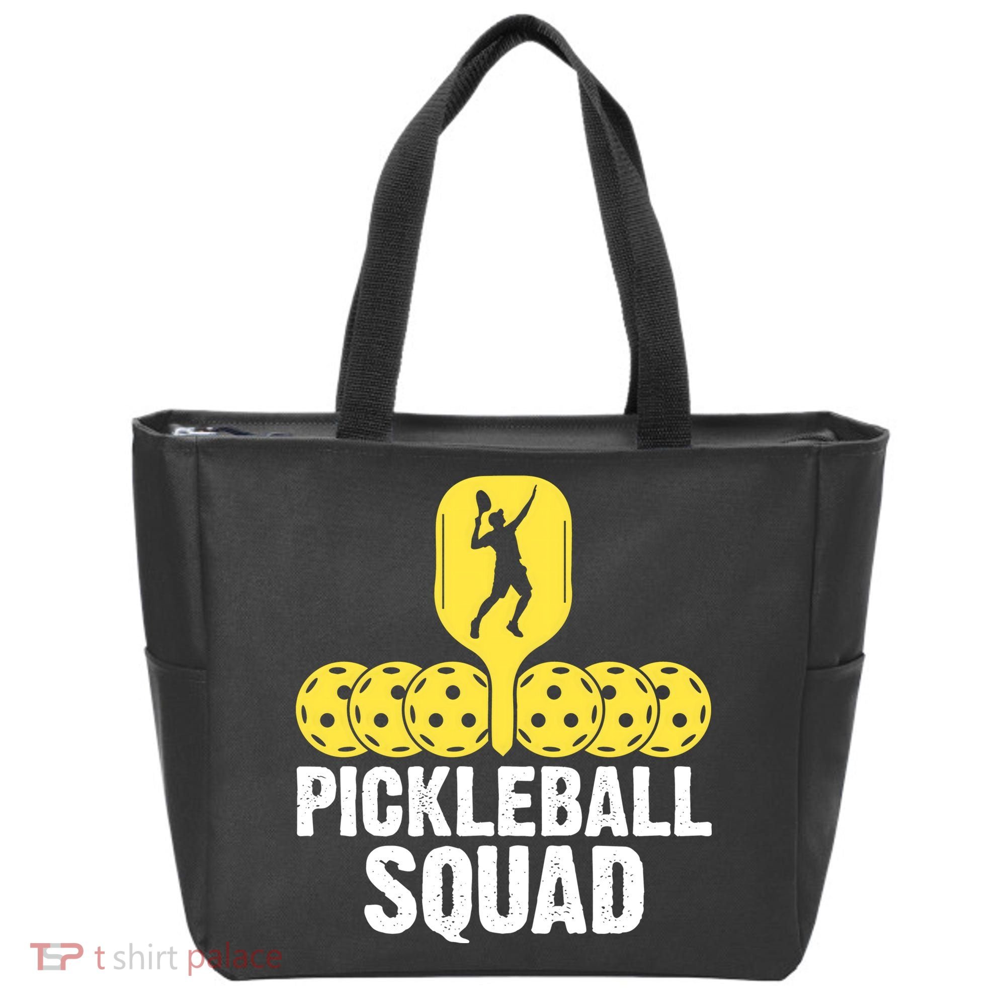 Funny Pickleball Squad Sport Gift Pickleball Player Tote Bag