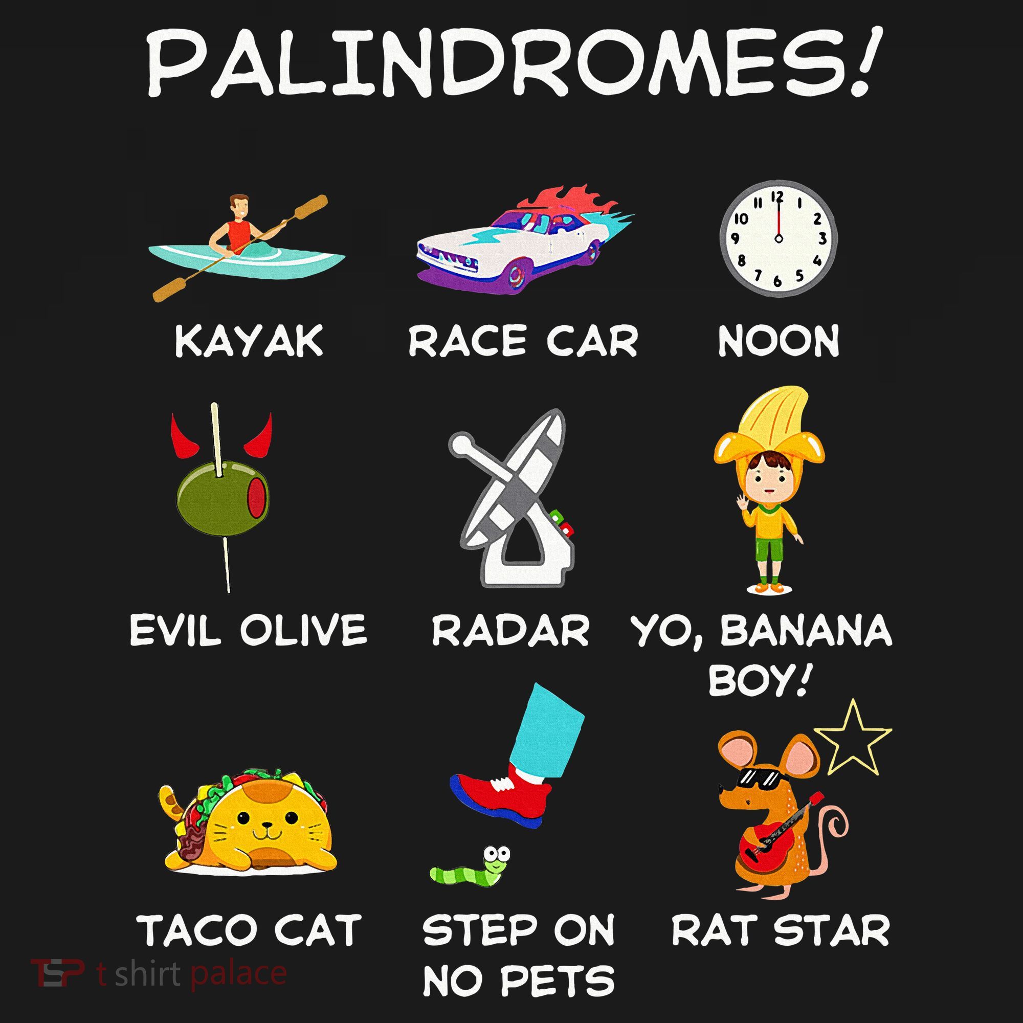 Funny Palindromes Set For Palindromists Word Play Games Pun Long Sleeve Shirt