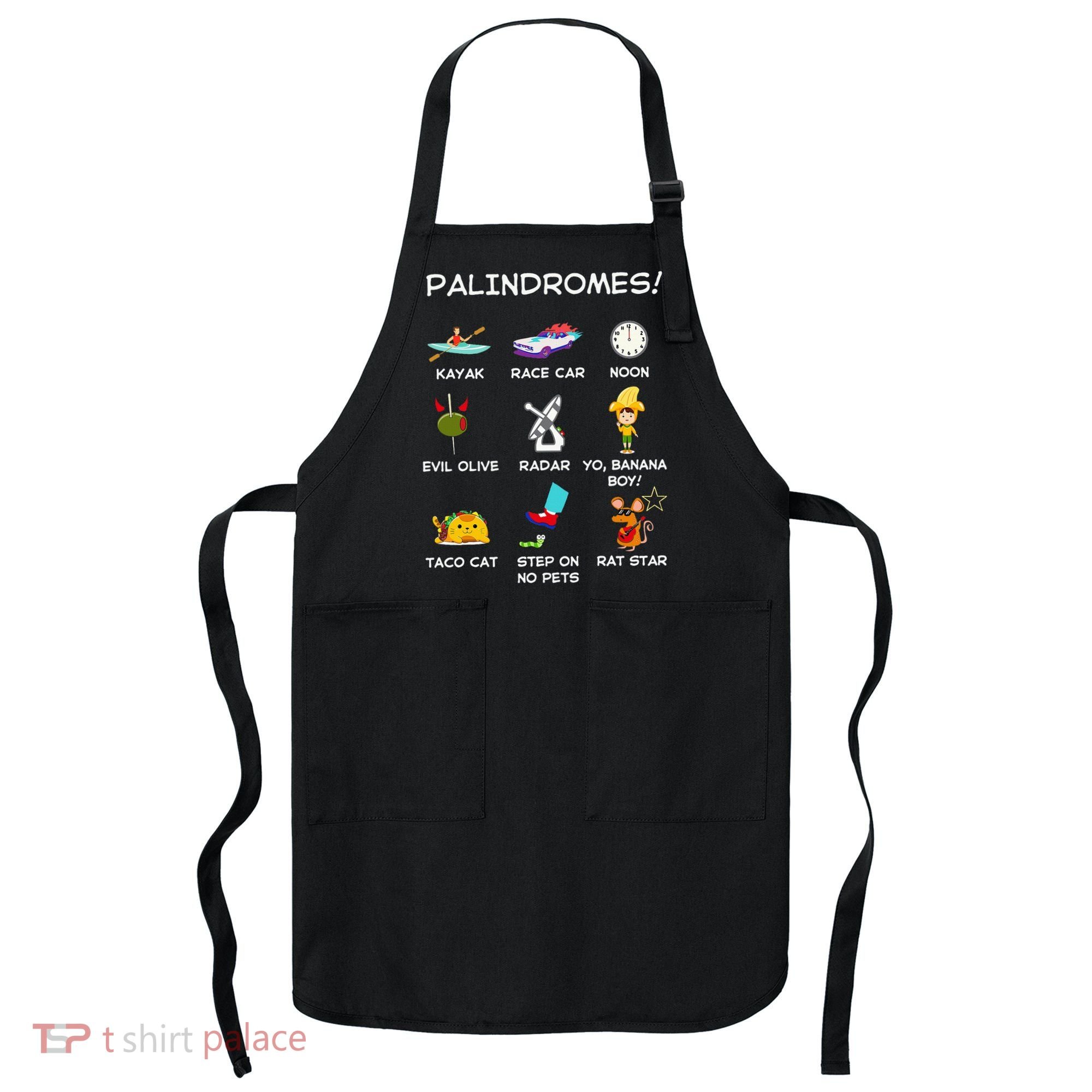 Funny Palindromes Set For Palindromists Word Play Games Pun Apron