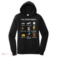 Funny Palindromes Set For Palindromists Word Play Games Pun Women's Hoodie thumb 0