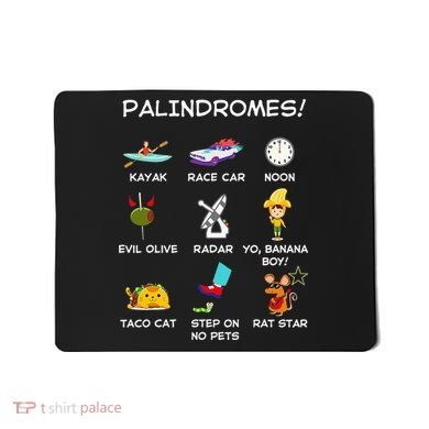 Funny Palindromes Set For Palindromists Word Play Games Pun Mousepad