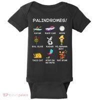 Funny Palindromes Set For Palindromists Word Play Games Pun Baby Bodysuit thumb 0