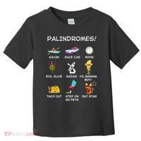 Funny Palindromes Set For Palindromists Word Play Games Pun Toddler T-Shirt thumb 0