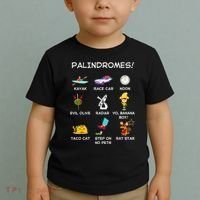 Funny Palindromes Set For Palindromists Word Play Games Pun Toddler T-Shirt thumb 2
