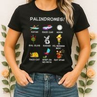 Funny Palindromes Set For Palindromists Word Play Games Pun Women's T-Shirt thumb 2