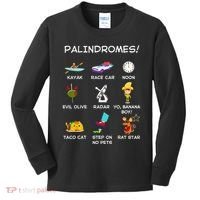 Funny Palindromes Set For Palindromists Word Play Games Pun Kids Long Sleeve Shirt thumb 0