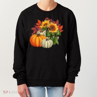 Fall Pumpkin Sunflower Cute Women's Sweatshirt