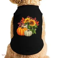 Fall Pumpkin Sunflower Cute Doggie Tank thumb 0