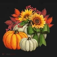 Fall Pumpkin Sunflower Cute Doggie Tank thumb 4