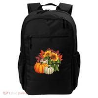 Fall Pumpkin Sunflower Cute Backpack thumb 0