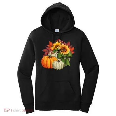 Fall Pumpkin Sunflower Cute Women's Hoodie