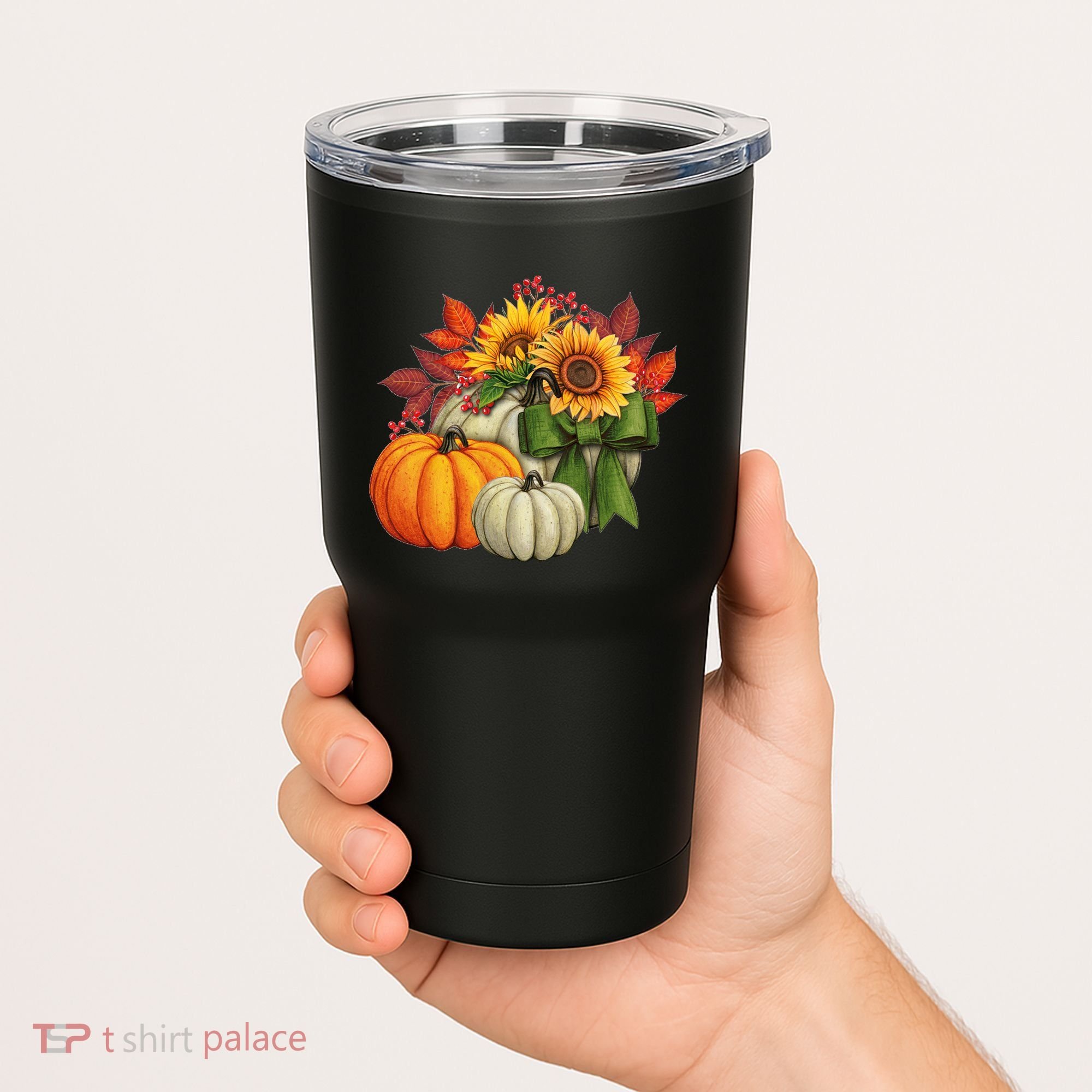 Fall Pumpkin Sunflower Cute Tumbler