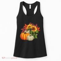 Fall Pumpkin Sunflower Cute Women's Tank Top thumb 0