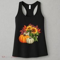 Fall Pumpkin Sunflower Cute Women's Tank Top thumb 3