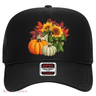 Fall Pumpkin Sunflower Cute Hat