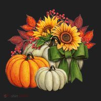 Fall Pumpkin Sunflower Cute Hat thumb 2