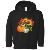 Fall Pumpkin Sunflower Cute Toddler Hoodie thumb 0
