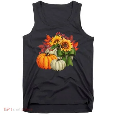 Fall Pumpkin Sunflower Cute Tank Top