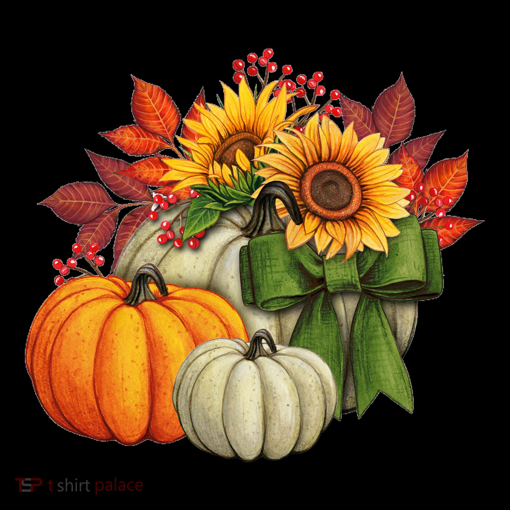 Fall Pumpkin Sunflower Cute Tank Top