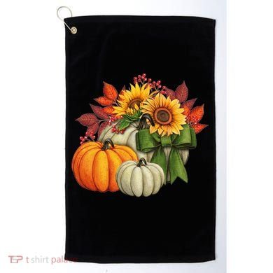 Fall Pumpkin Sunflower Cute Golf Towel
