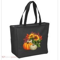 Fall Pumpkin Sunflower Cute Tote Bag thumb 2