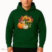 Fall Pumpkin Sunflower Cute Hoodie thumb 2