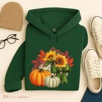 Fall Pumpkin Sunflower Cute Hoodie thumb 4