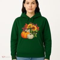 Fall Pumpkin Sunflower Cute Hoodie thumb 5