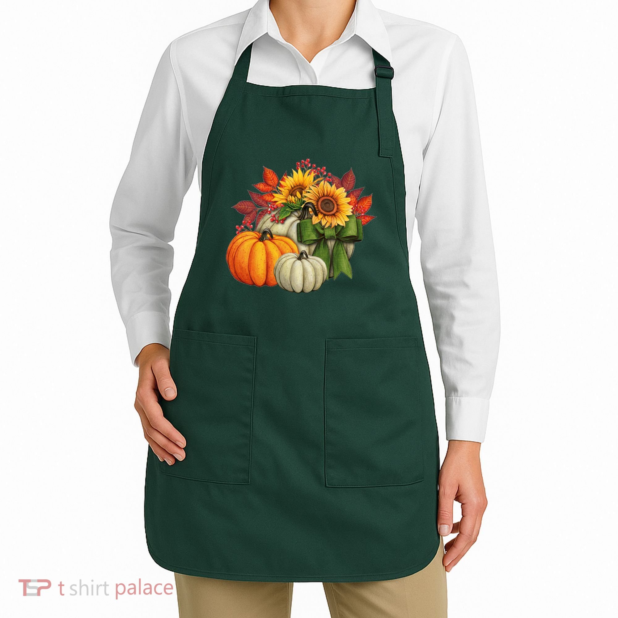 Fall Pumpkin Sunflower Cute Apron