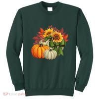 Fall Pumpkin Sunflower Cute Sweatshirt thumb 0